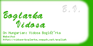 boglarka vidosa business card